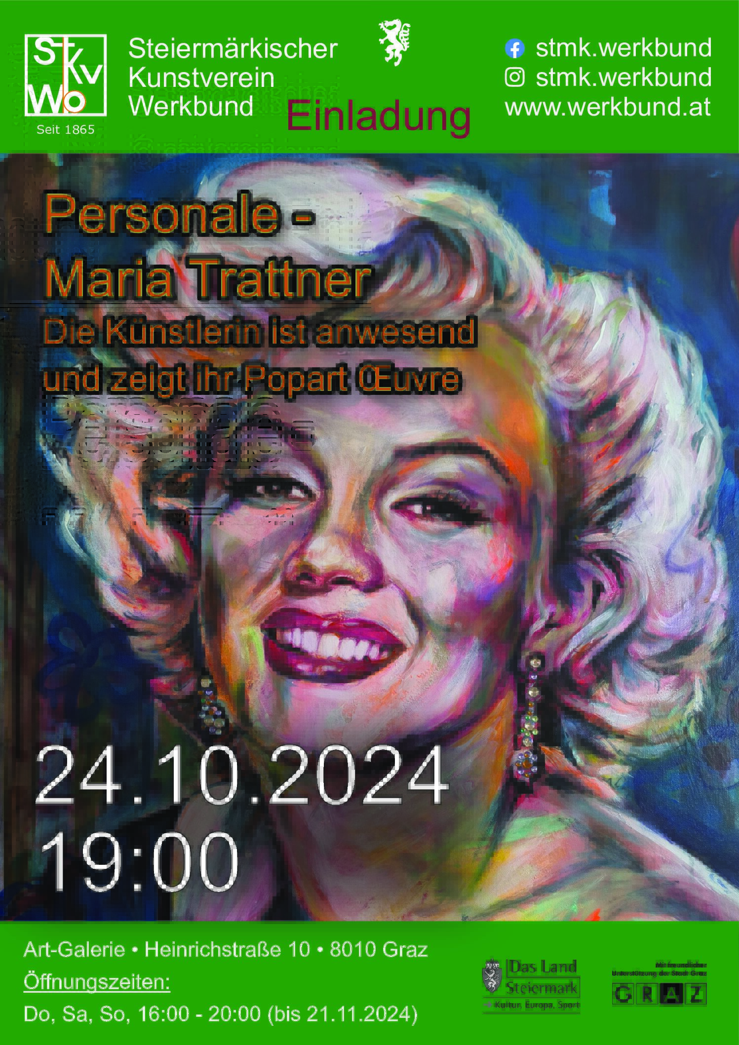 Personale – Maria Trattner Vernissage – Werkbund Steiermark