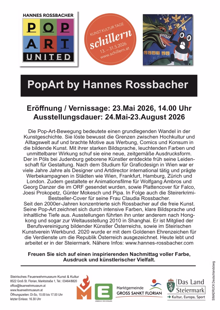 PopArt by Hannes Rossbacher – Veranstaltung – Steiermärkischer Kunstverein Werkbund