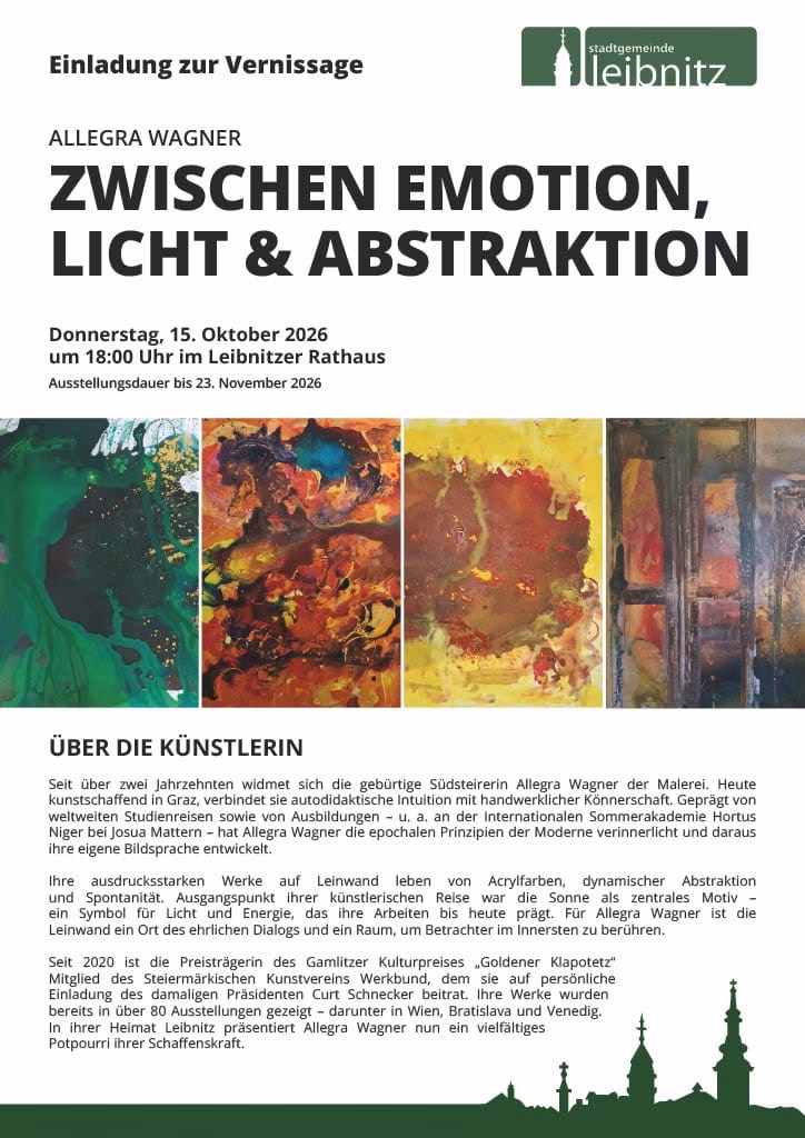 „Zwischen Emotion, Licht & Abstraktion“ – Veranstaltung – Steiermärkischer Kunstverein Werkbund