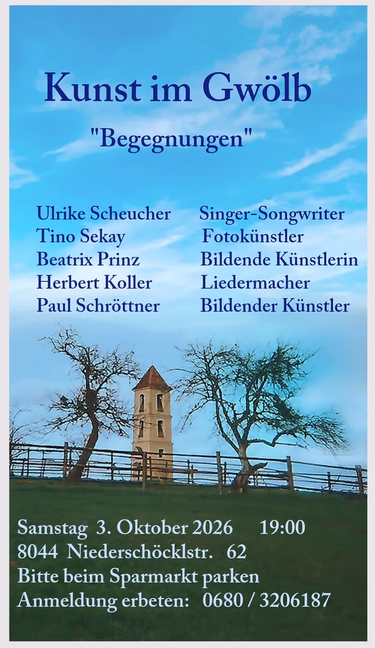 Kunst im Gwölb – „Begegnungen“ – Veranstaltung – Steiermärkischer Kunstverein Werkbund